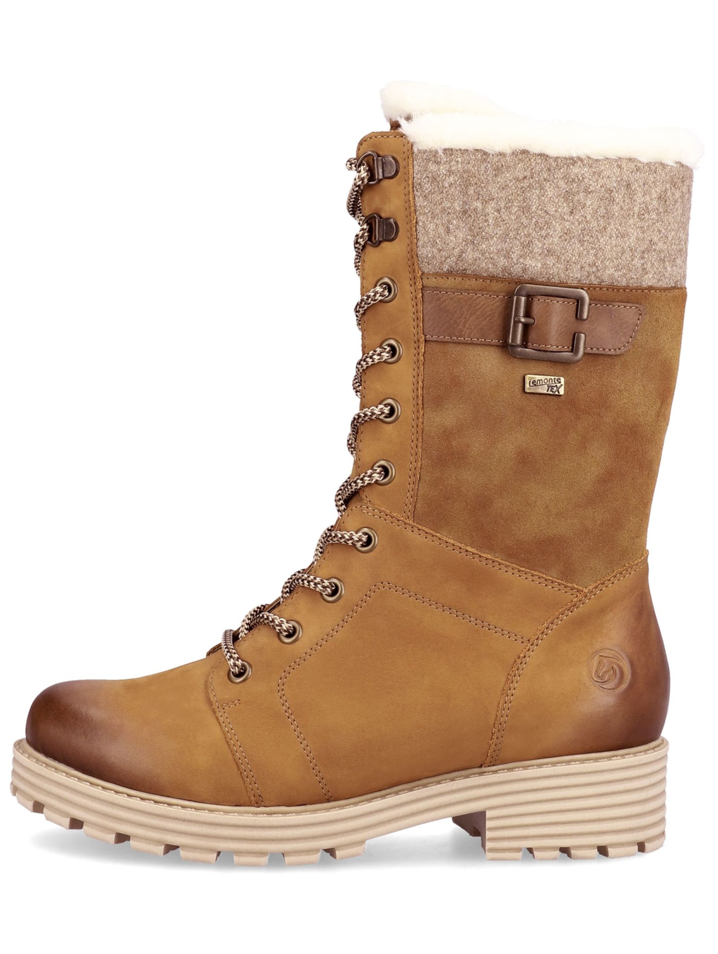 REMONTE Lace-Up Ankle Boots in Brown