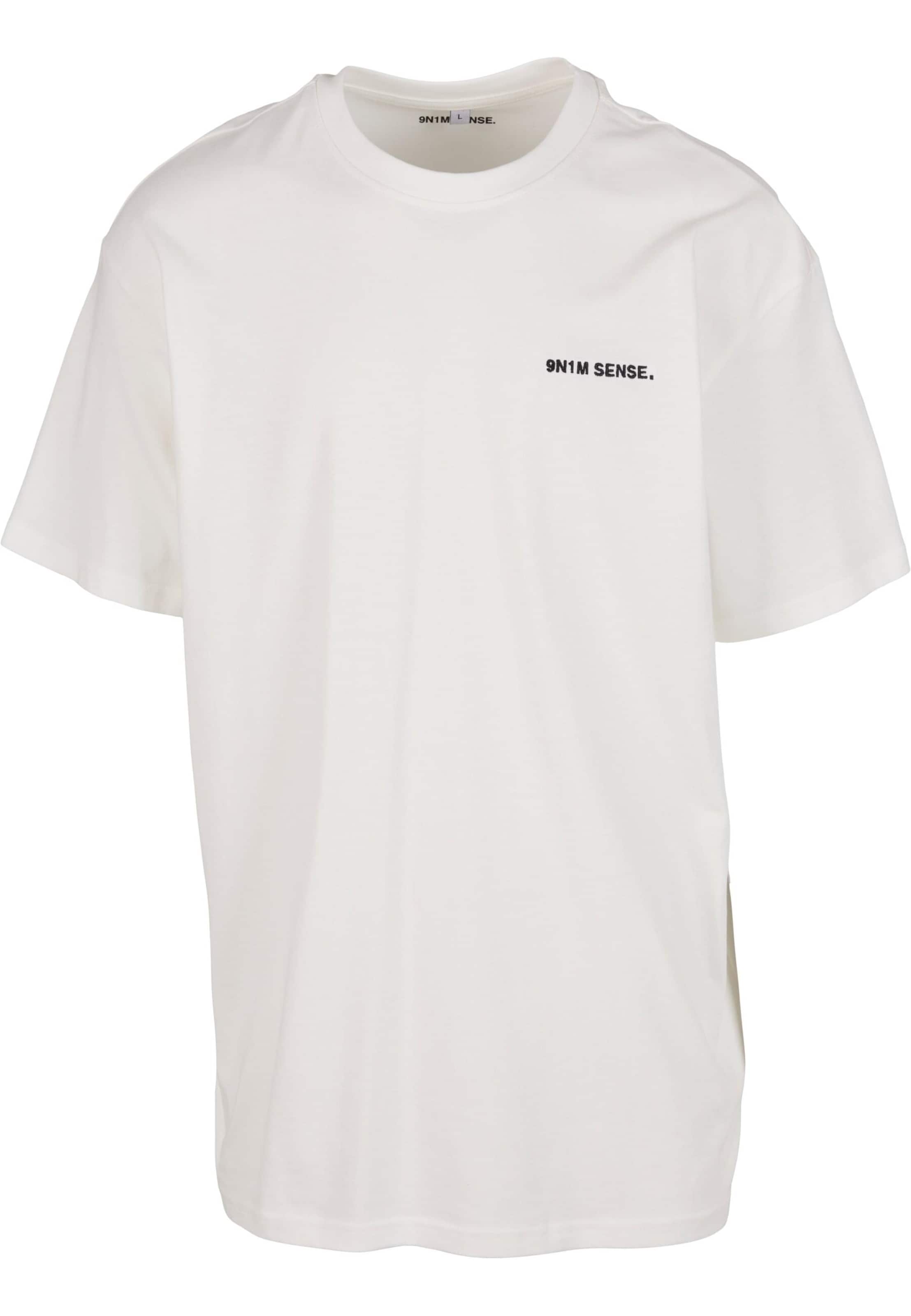 9N1M SENSE Koszulka 'Essentials' w kolorze biały: przód