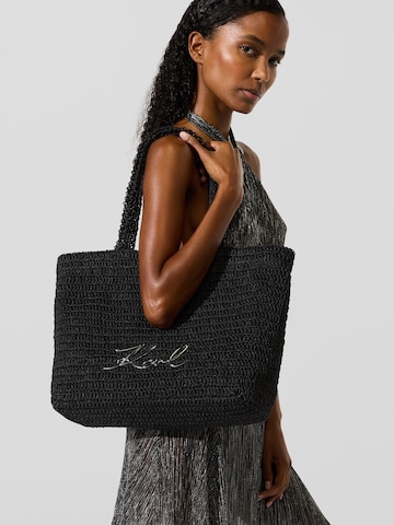 Karl Lagerfeld Strandtaske 'K/Signature' i sort