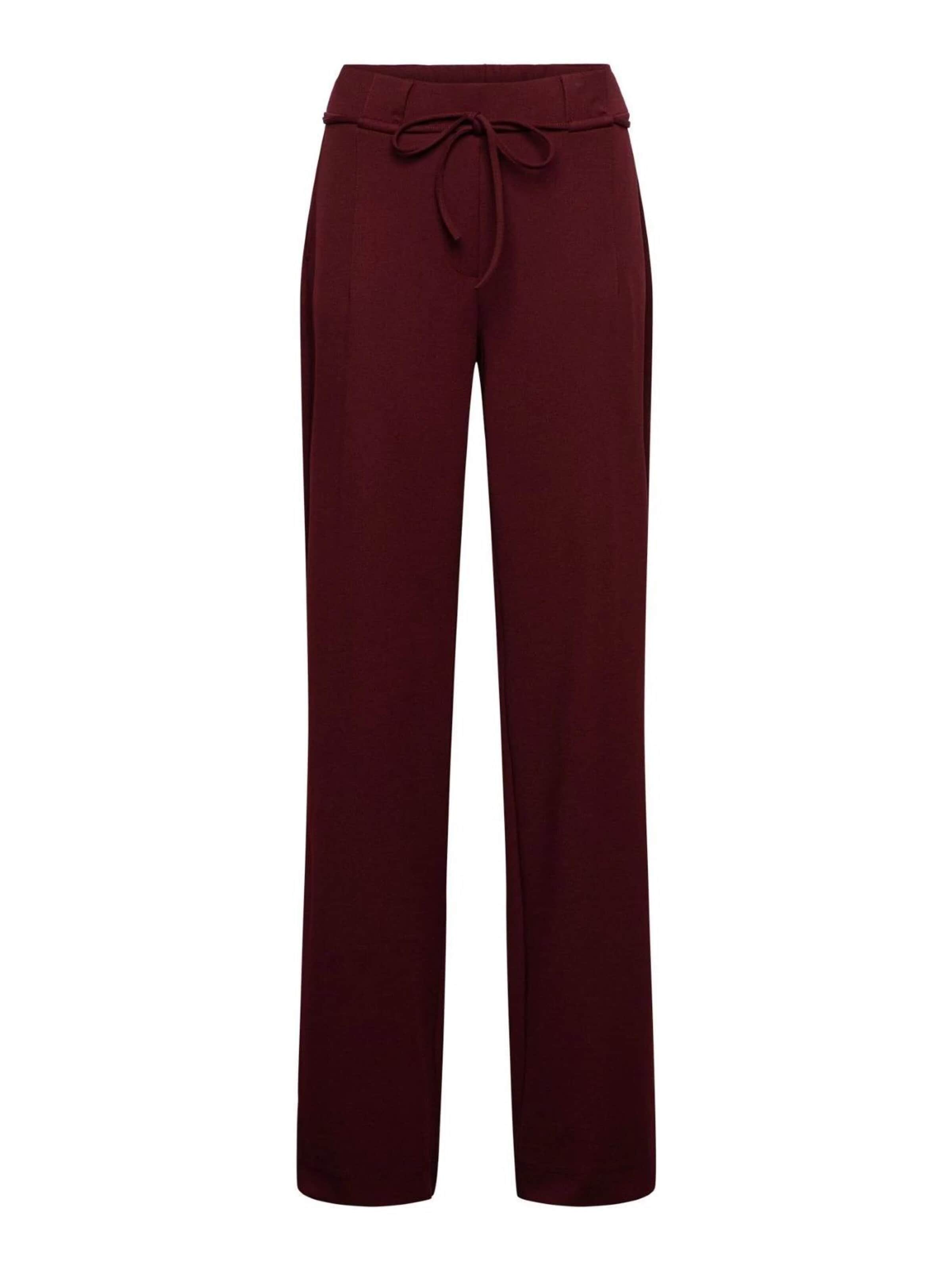 &co woman Regular Trousers '&Co woman Grace Burgundy' in Red: front