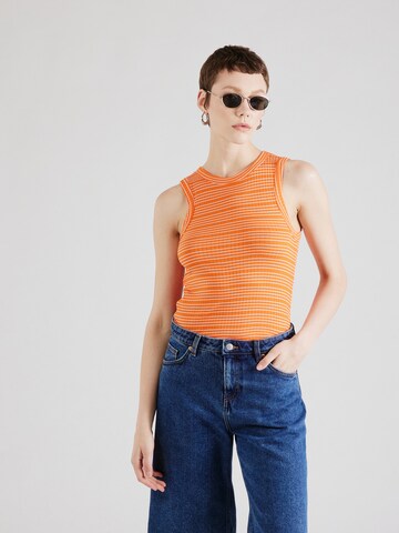 PIECES - Top 'KIANE' en naranja: frente