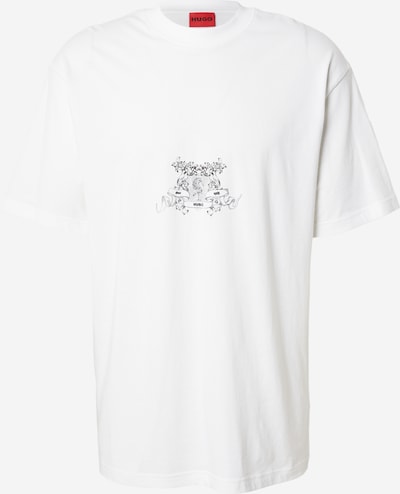 HUGO Majica 'Duarms' u siva / crna / bijela, Pregled proizvoda
