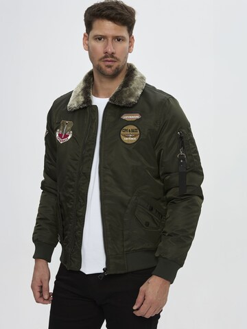 CIPO & BAXX Winterjacke CM232 in Grün: Vorderseite