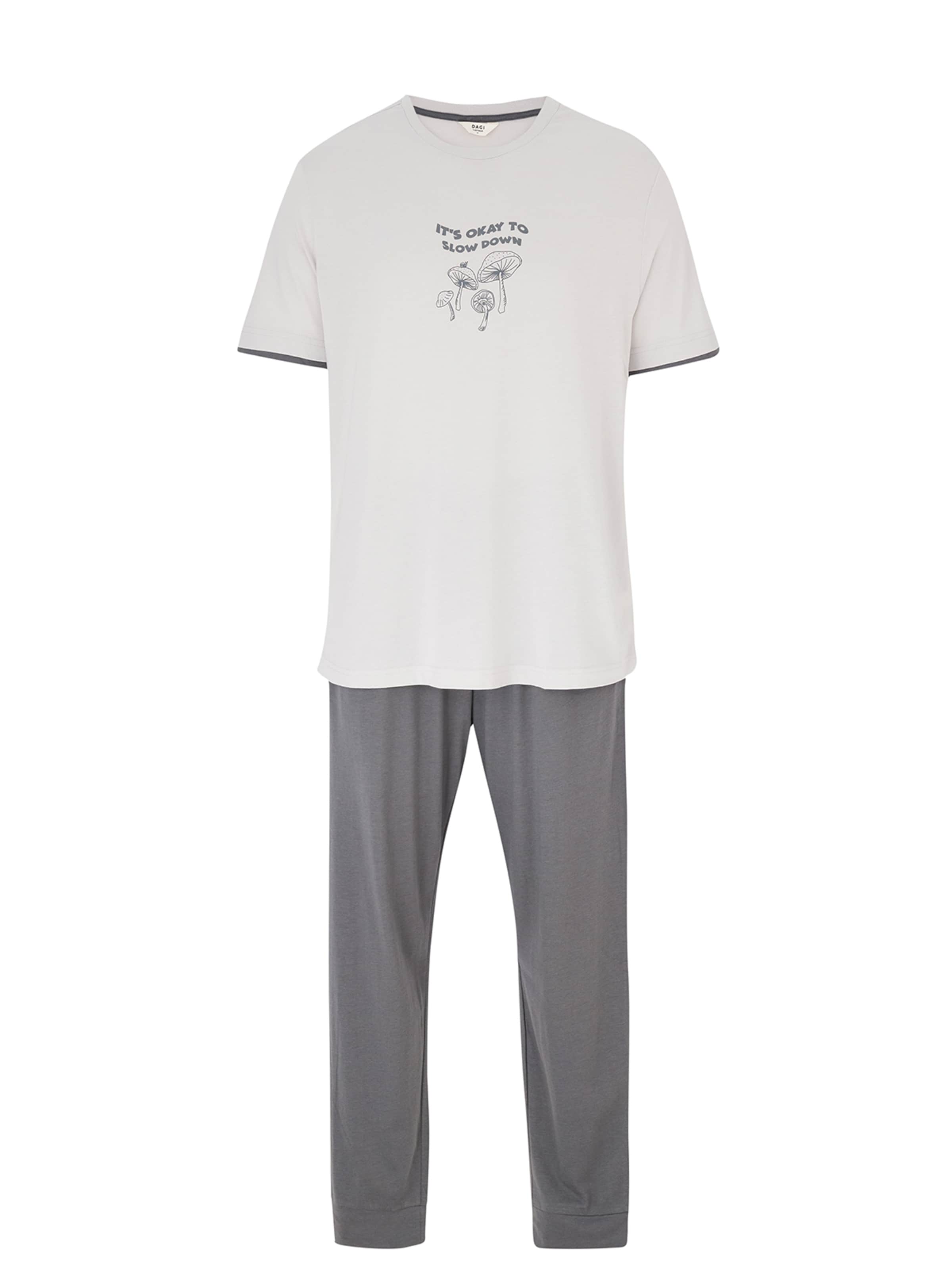 Pyjama long Dagi en gris : devant