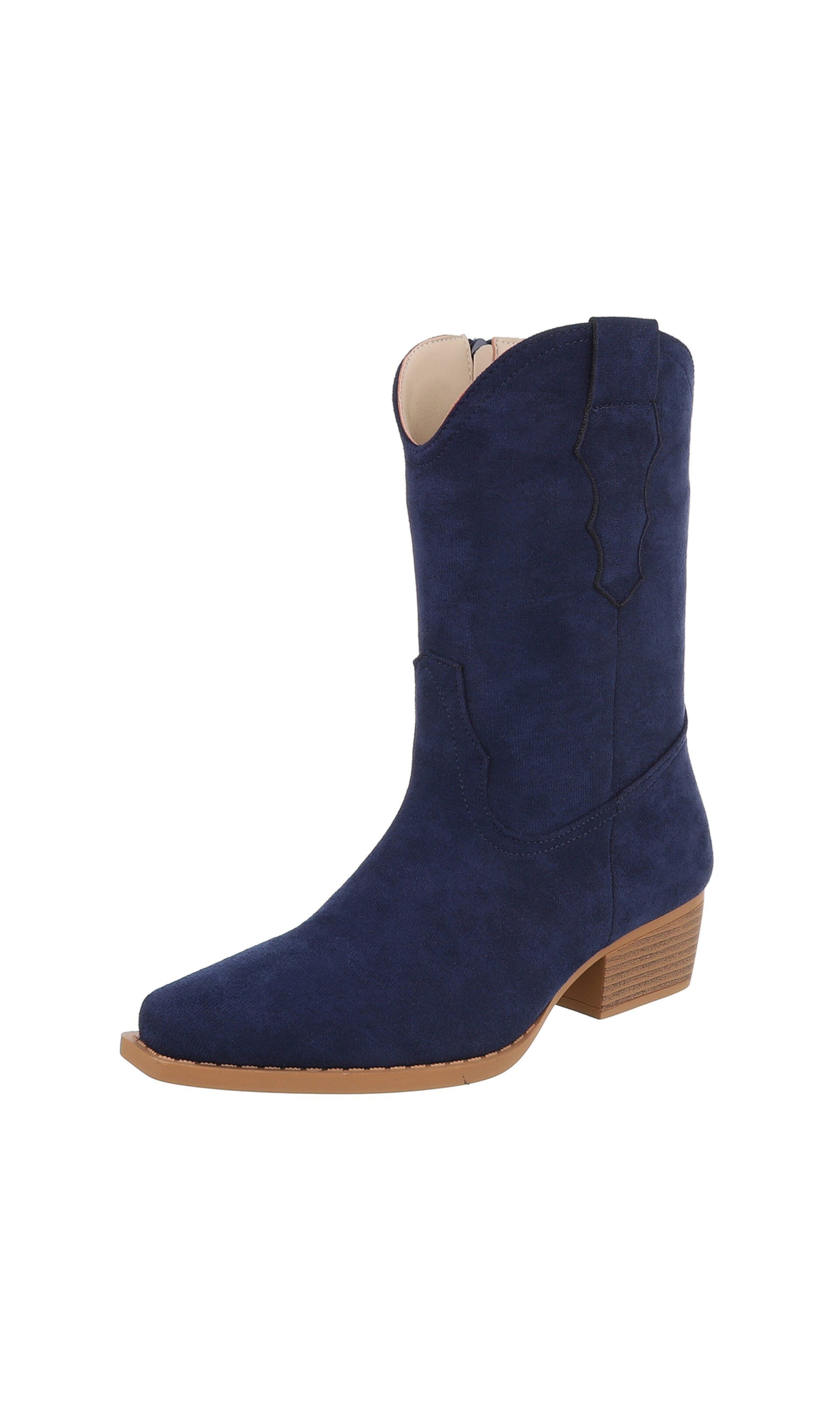 Ital-Design Cowboy Boots in Blue: front