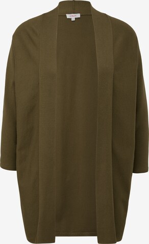 s.Oliver Knit Cardigan in Green: front