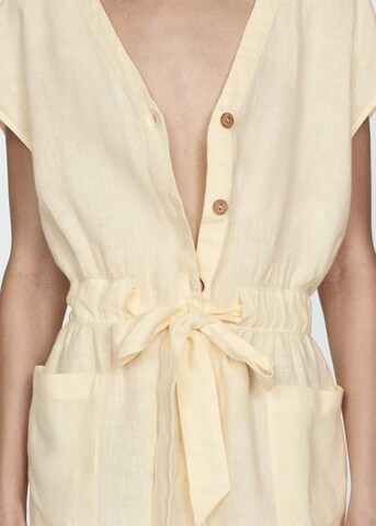 MANGO Jumpsuit 'Tamariu' in Gelb