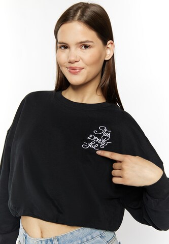 MYMO Sweatshirt 'Keepsudry' in Schwarz