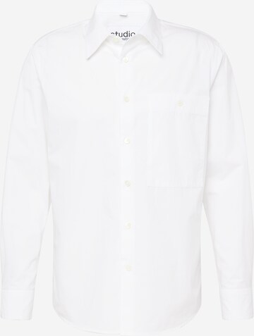 Coupe regular Chemise Studio Seidensticker en blanc : devant