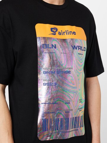 9N1M SENSE T-Shirt in Schwarz