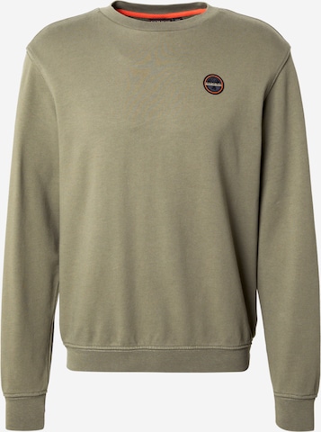 NAPAPIJRISweater majica 'B-BADGE' - zelena boja: prednji dio