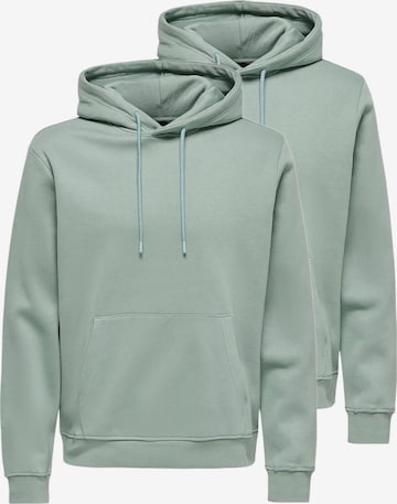 Only & Sons Sweatshirt 'Connor' in Green: front