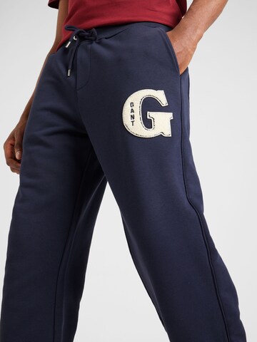 Tapered Pantaloni 'GRAPHIC' de la GANT pe albastru