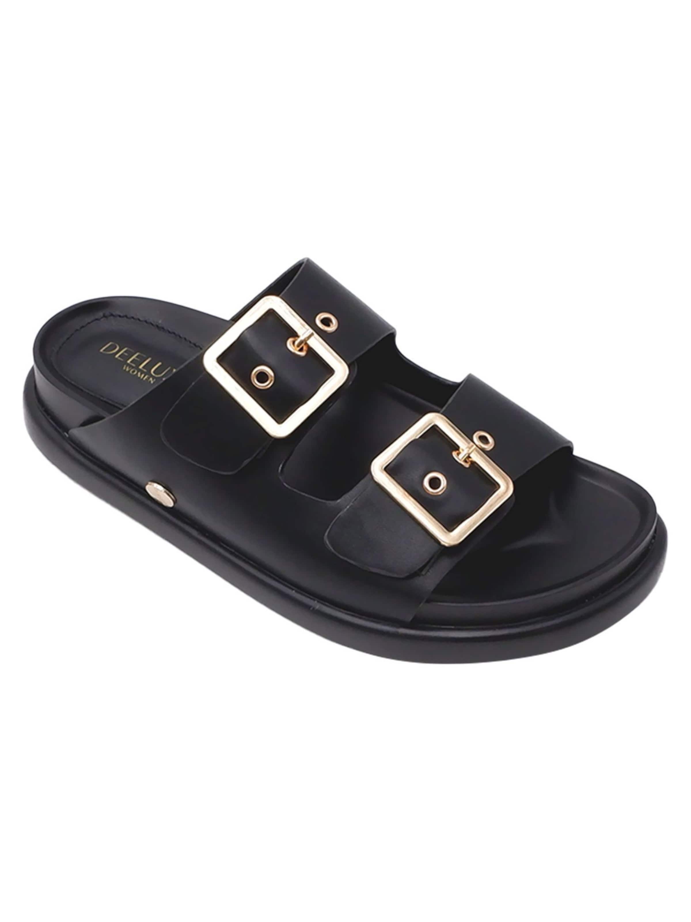 Mule 'Sadia' Deeluxe en noir : devant