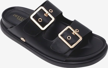 Mule 'Sadia' Deeluxe en noir : devant