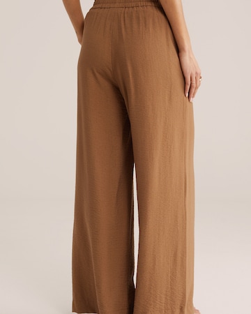 WE Fashion Широкий Штаны в Коричневый