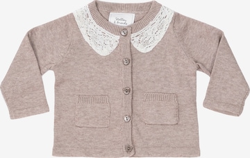 Stellou & Friends Gebreid vest in Beige: voorkant