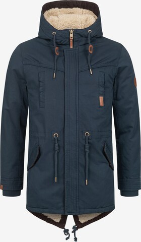 Parka d’hiver Alessandro Salvarini en bleu : devant