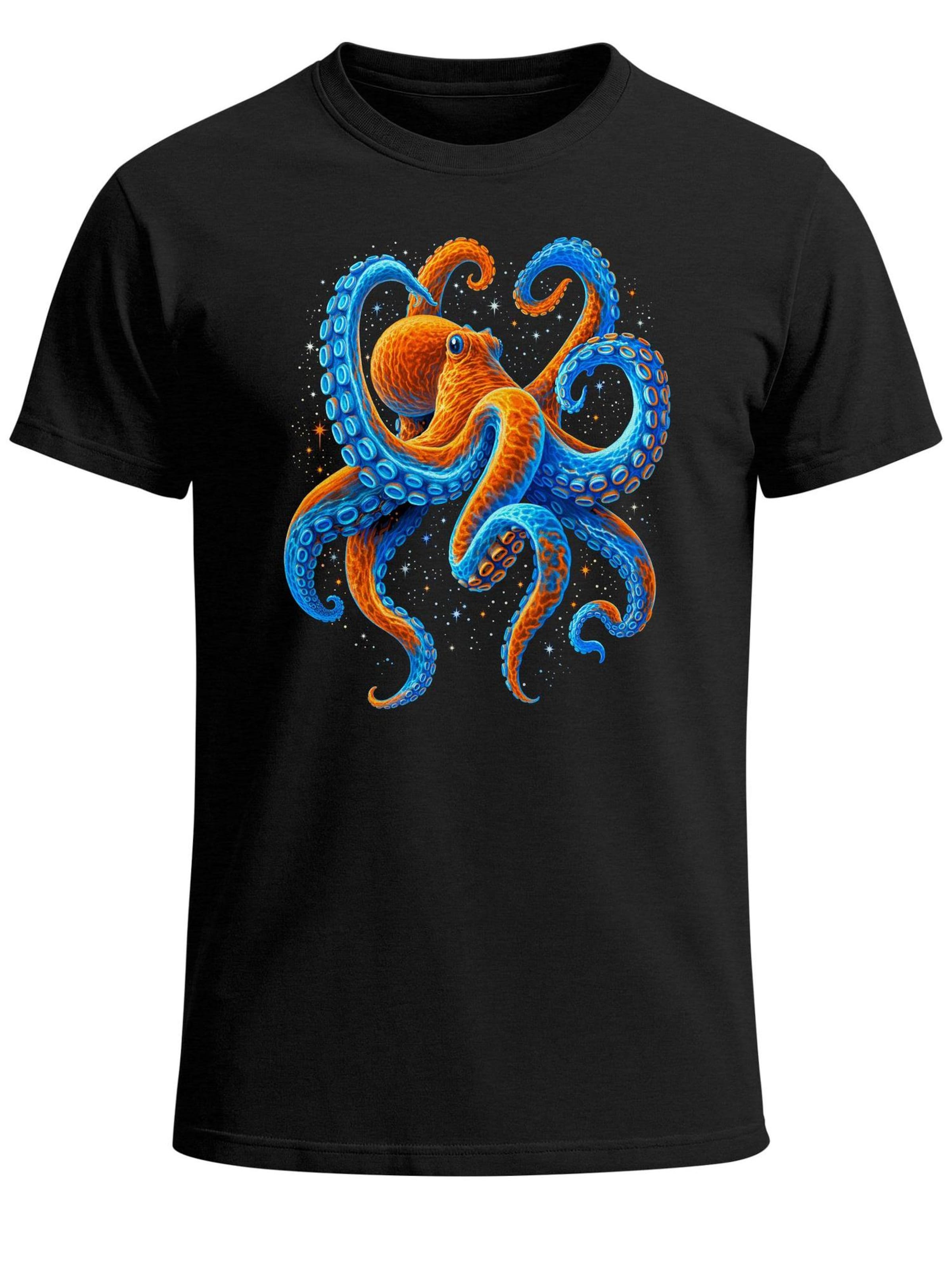 Neverless Shirt 'Tintenfisch' in Black, Item view