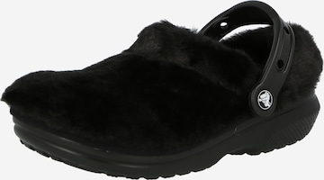 Clogs 'Classic Fur Sure' di Crocs in nero: frontale