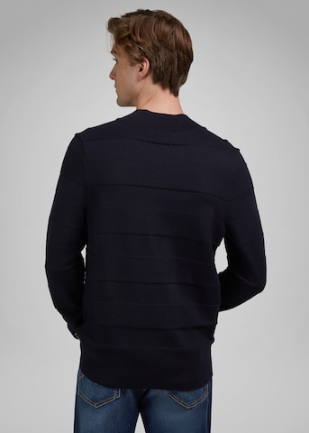 HECHTER PARIS Strickpullover 'ZIP TROYER' in Blau
