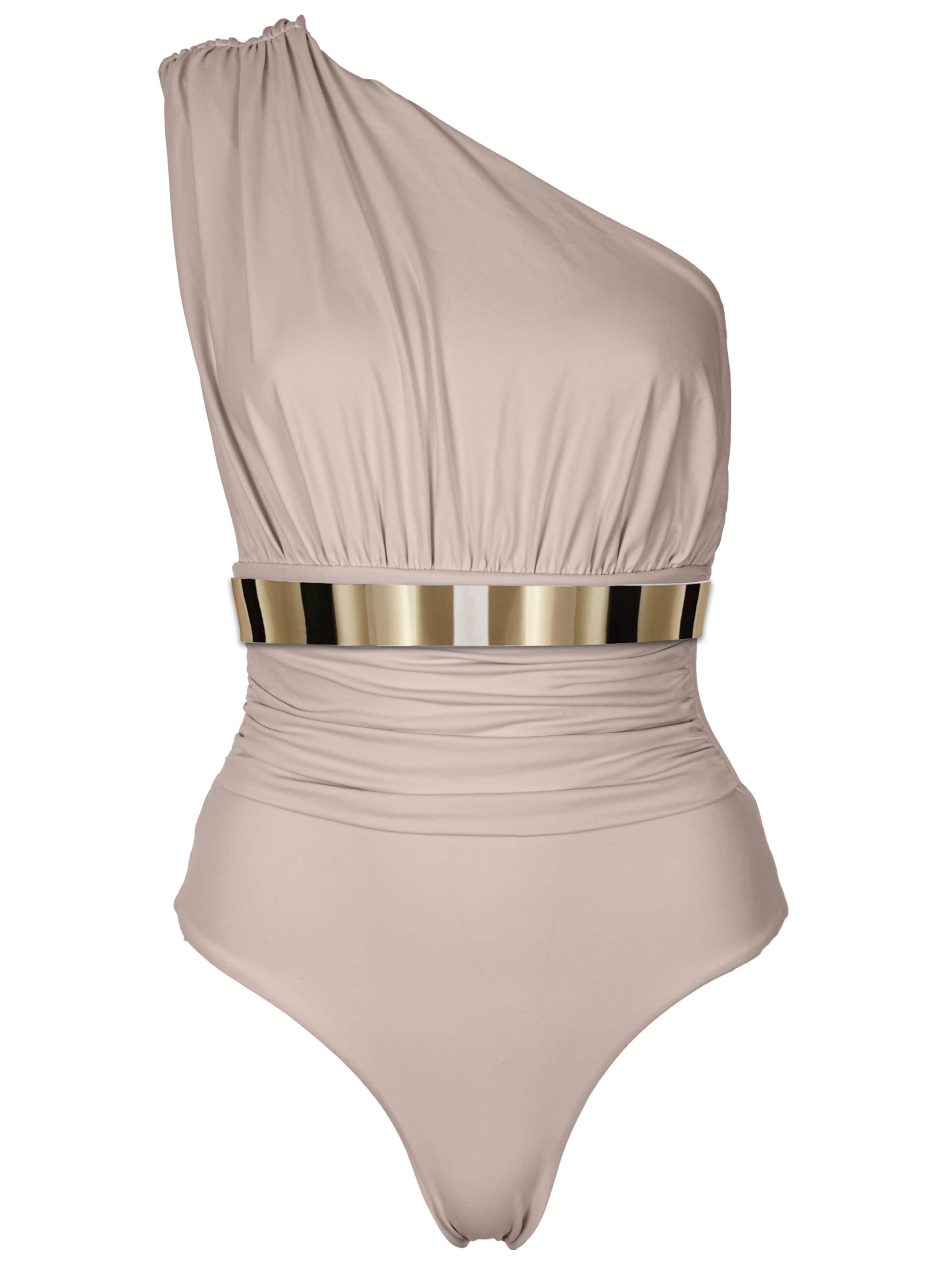 SEA ME SWIM Badeanzug 'MONACO Gold Edition'‌‌ in Beige: Vorderseite