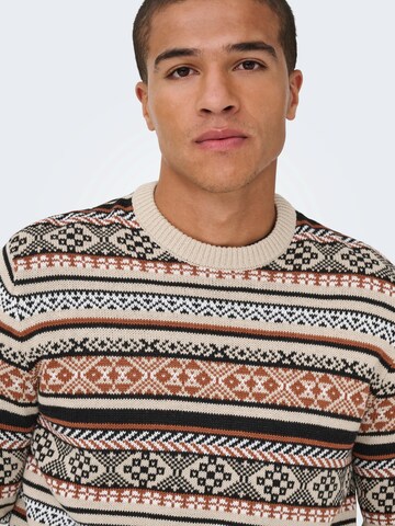 Only & Sons Sveter 'ONSJERRY' - Sivá