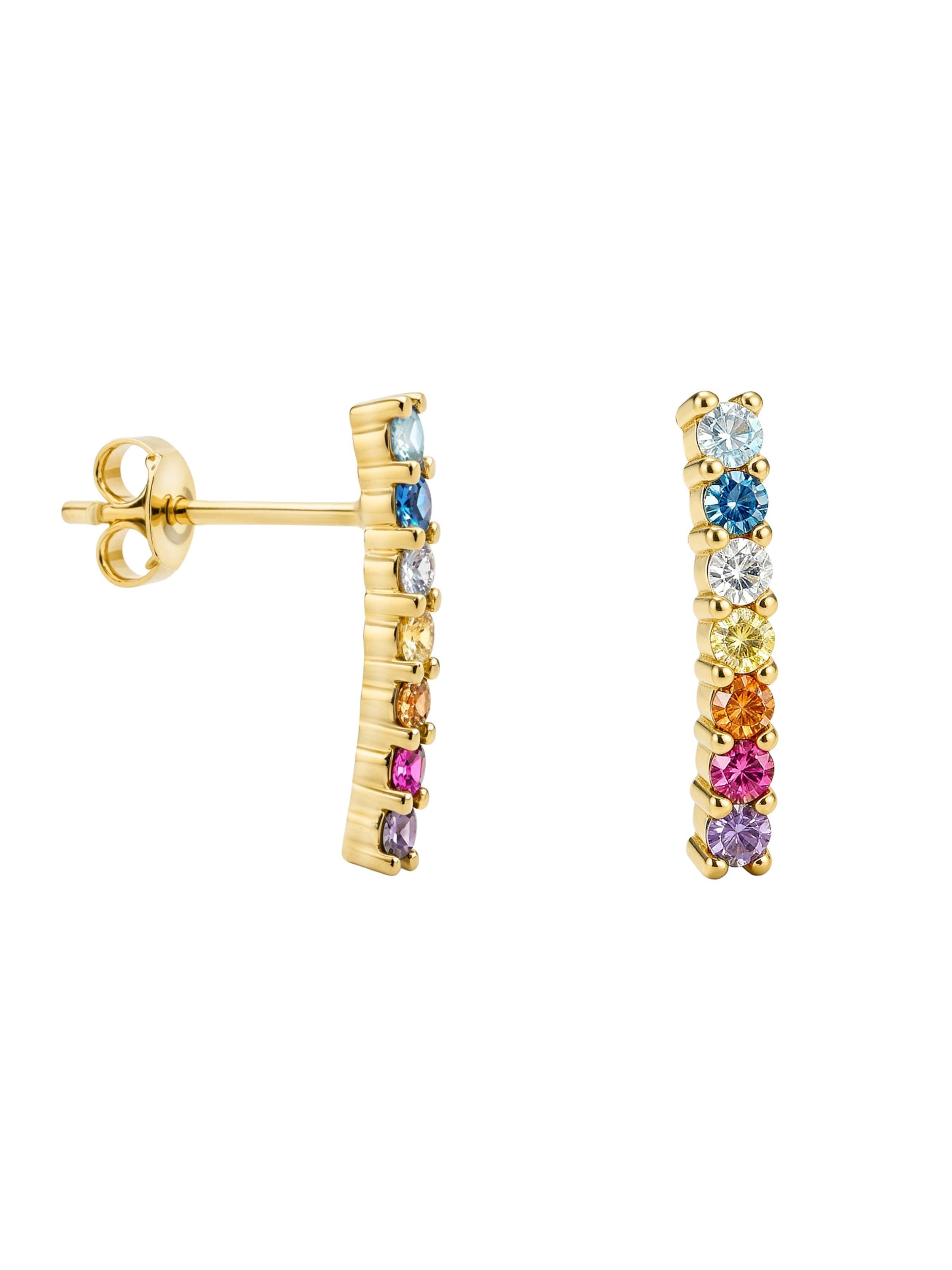 Sofia Milani Ohrringe 'Bar'‌‌‌‌ in Gold: Vorderseite