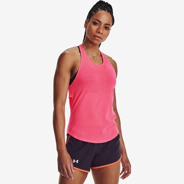 UNDER ARMOUR Sports Top 'Streaker' in Pink: front