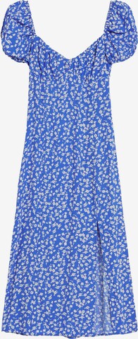 Bershka Letní šaty – modrá: přední strana