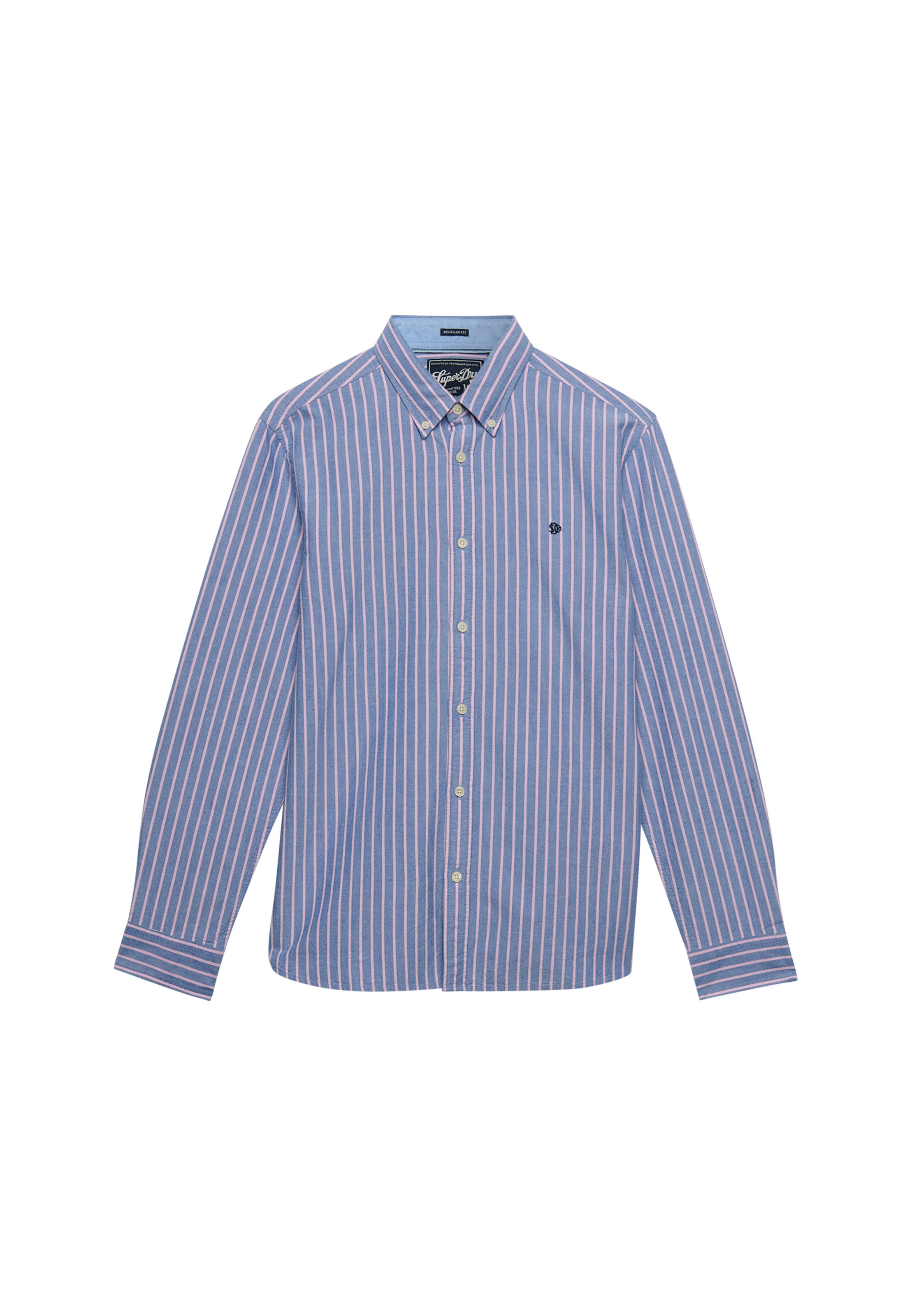 Superdry & Co Button Up Shirt in Blue: front