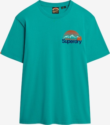 T-Shirt 'Great Outdoors' Superdry en bleu : devant
