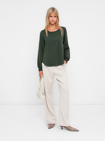 ONLY Wide leg Trousers with creases 'ONLKATEY' in Grey