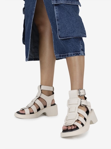 BRONX Strap Sandals in White: front