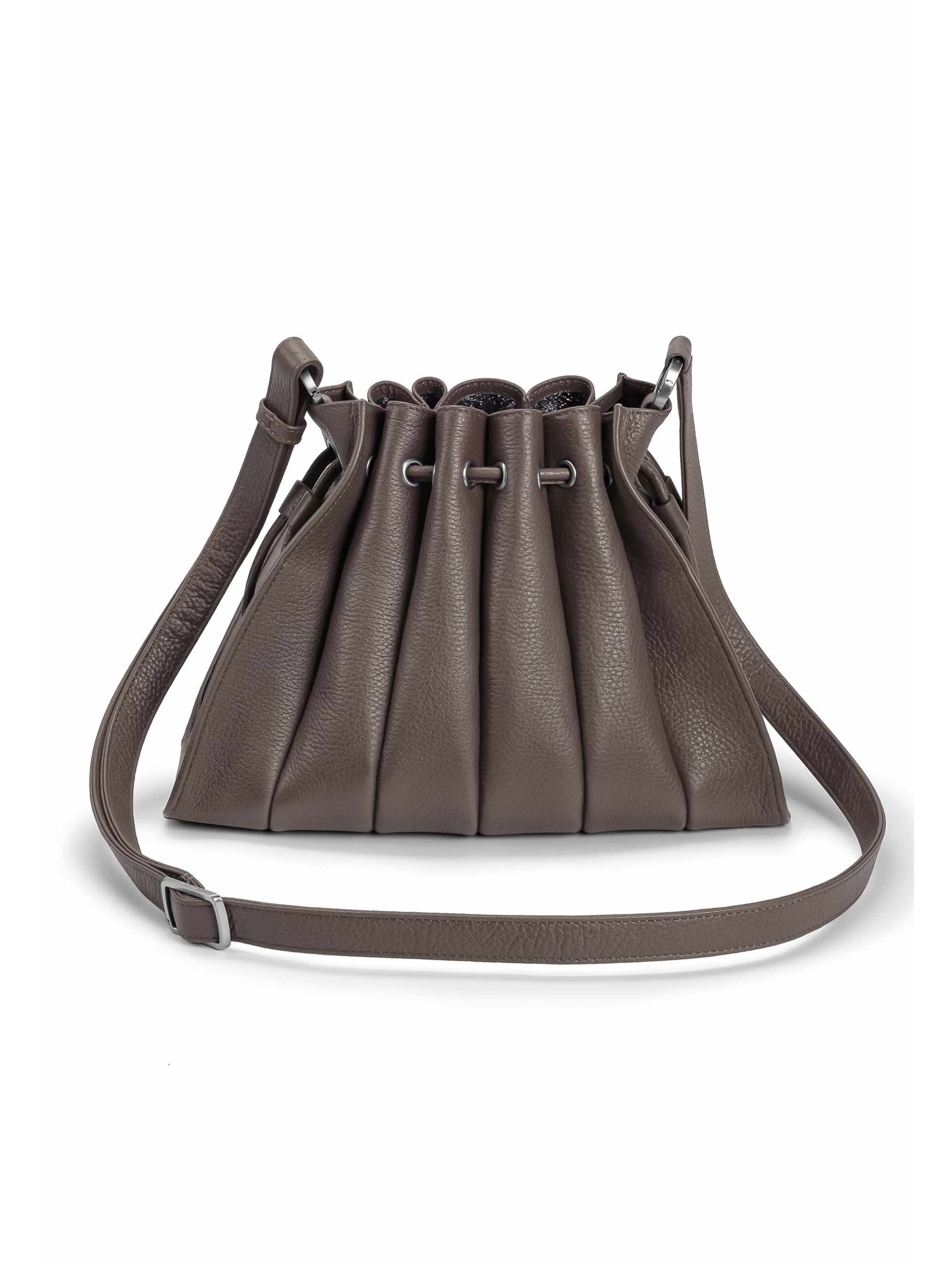 Gretchen Pouch 'Fan' in Grey: front