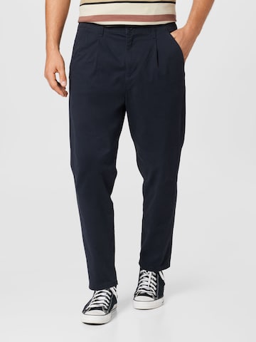 Only & Sons Regular Pleat-Front Pants 'DEW' in Blue: front