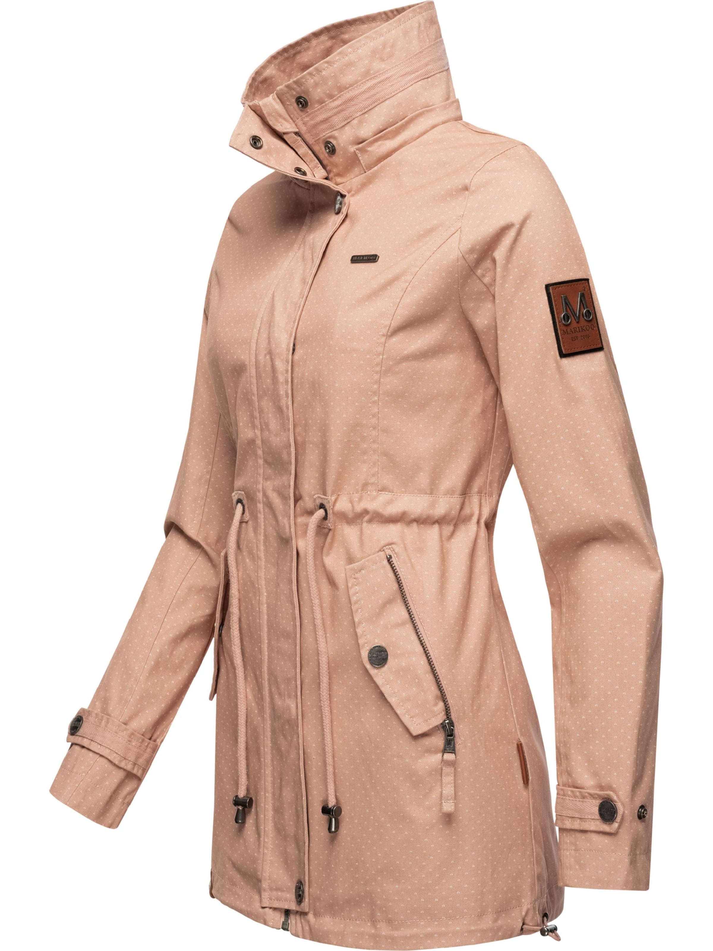 MARIKOO Between-seasons parka 'Nyokoo' in Pink