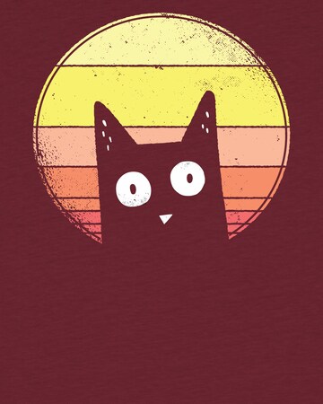 watabout.kids Shirt 'Sunset Cat' in Red