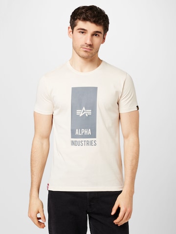 balta ALPHA INDUSTRIES Standartinis modelis Marškinėliai: priekis