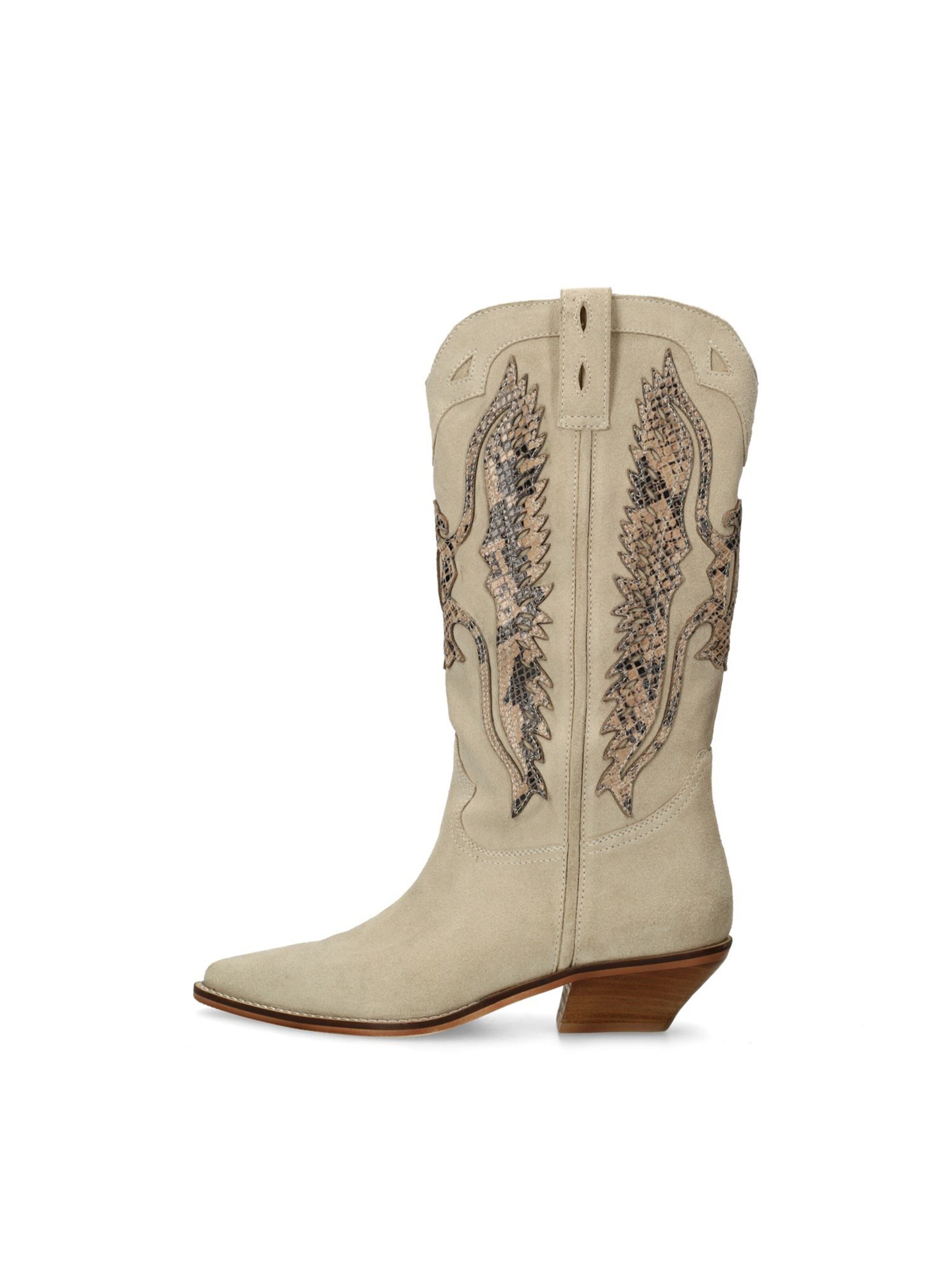 Bottes de cowboy SACHA en beige