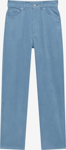 Pull&Bear Regular Pants in Blue: front