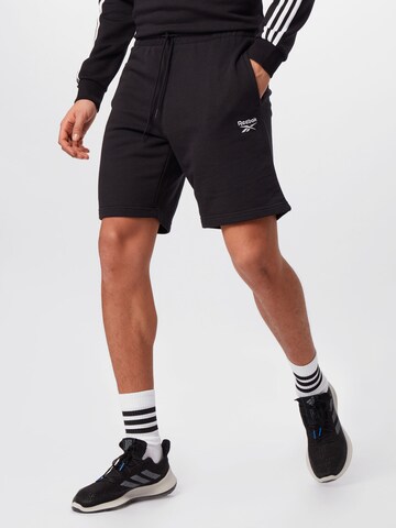 Regular Pantalon de sport 'Identity' Reebok en noir : devant