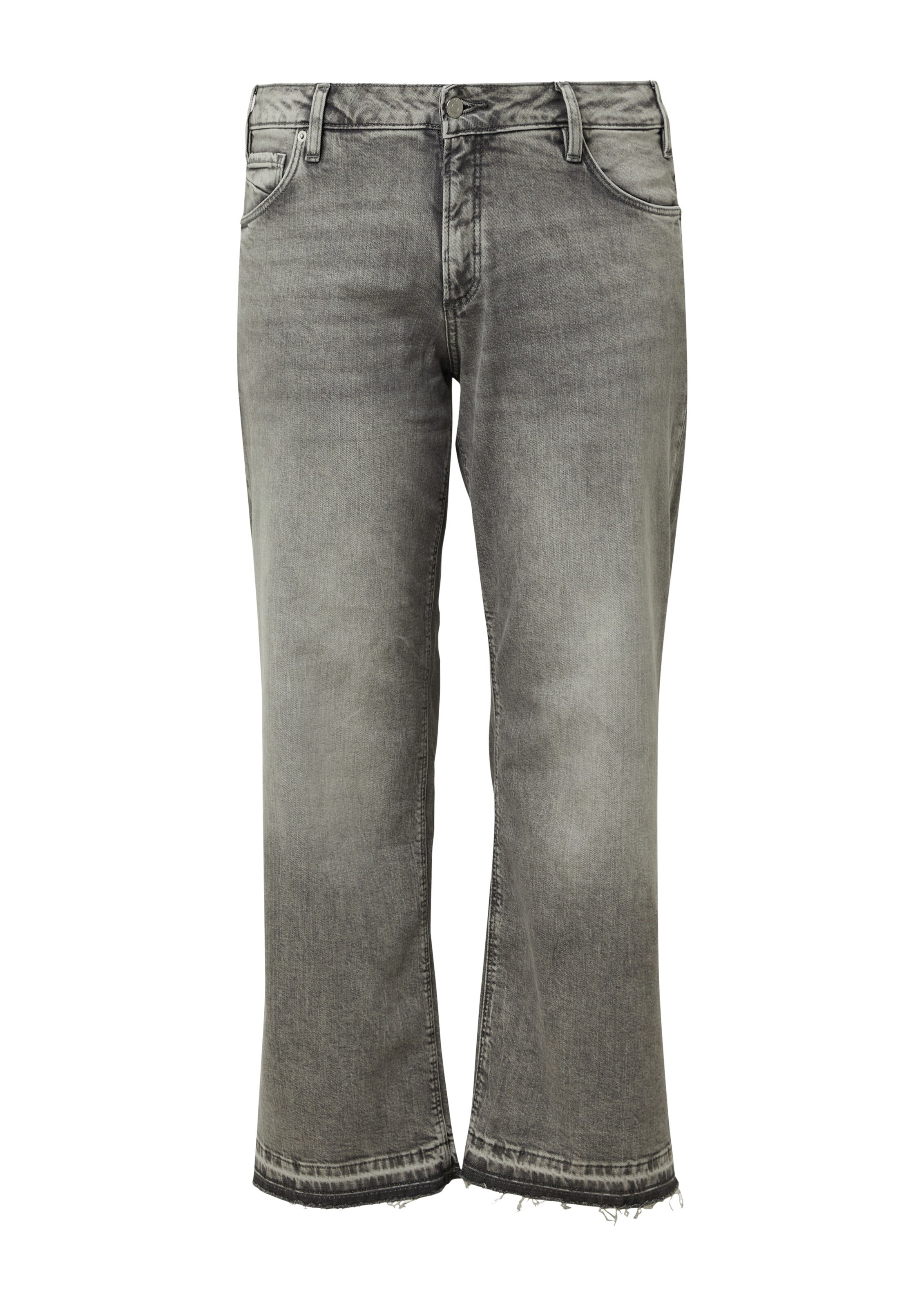 QS Wide Leg Jeans in Grau: Vorderseite