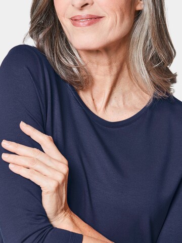 Goldner Shirt in Blau