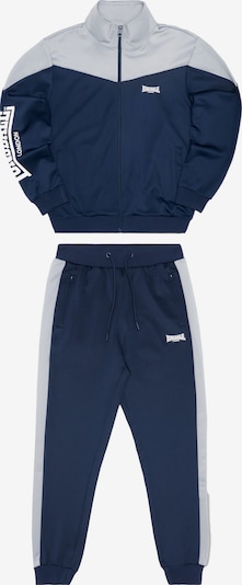 Treniruočių kostiumas 'Caunton' iš LONSDALE, spalva – tamsiai mėlyna / balta / balkšva, Prekių apžvalga