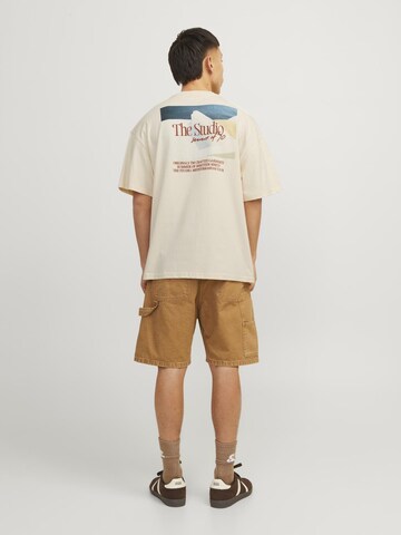 JACK & JONES Shirt 'JJNoto' in Beige