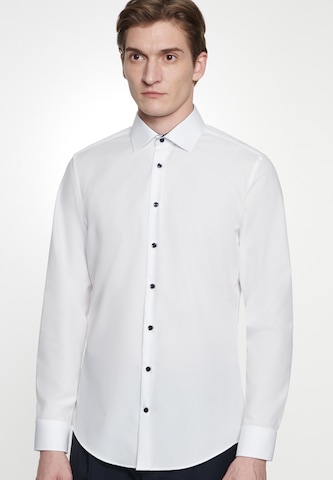 SEIDENSTICKER Slim fit Business Shirt in White: front