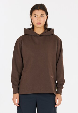 SOS Sportief sweatshirt 'Bovec' in Bruin: voorkant