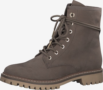 s.Oliver Lace-Up Ankle Boots in Brown: front