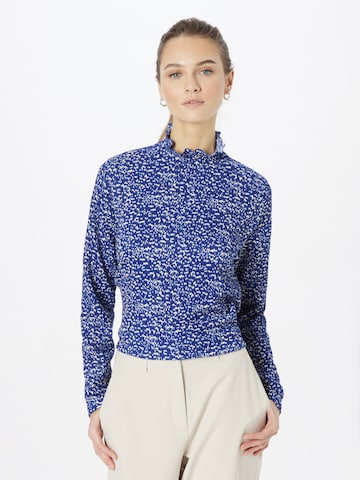 SAINT TROPEZ - Blusa 'Shila' em azul: frente